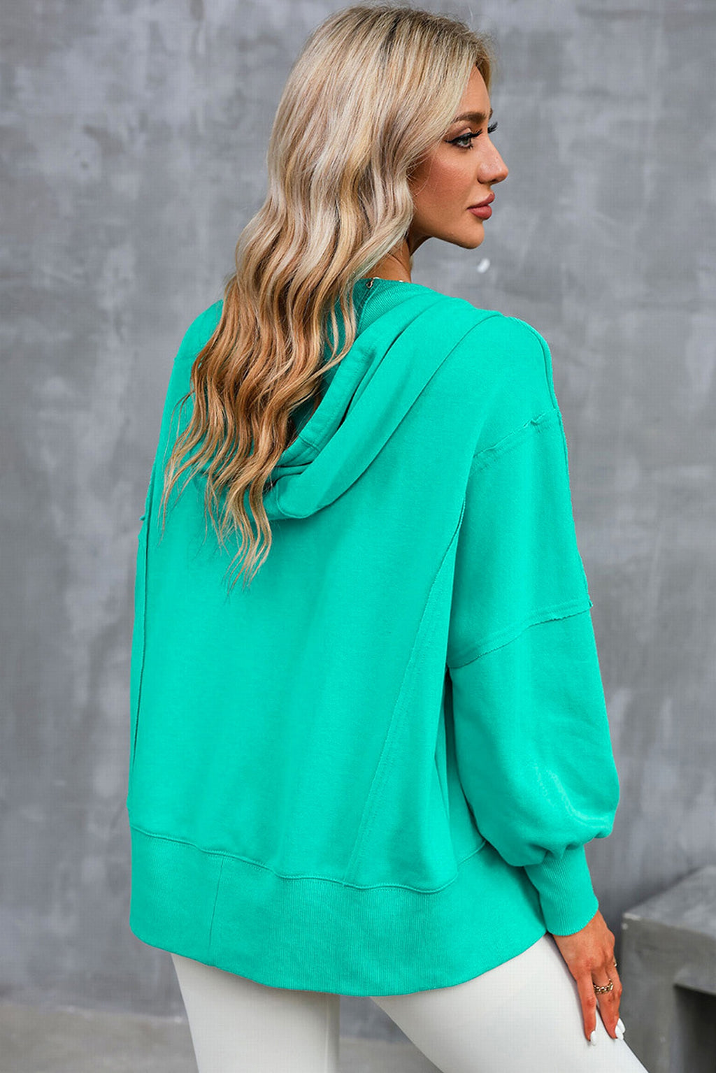 Solid Color Long Sleeve Sweater For Women (Zipper) - enhanced image 10