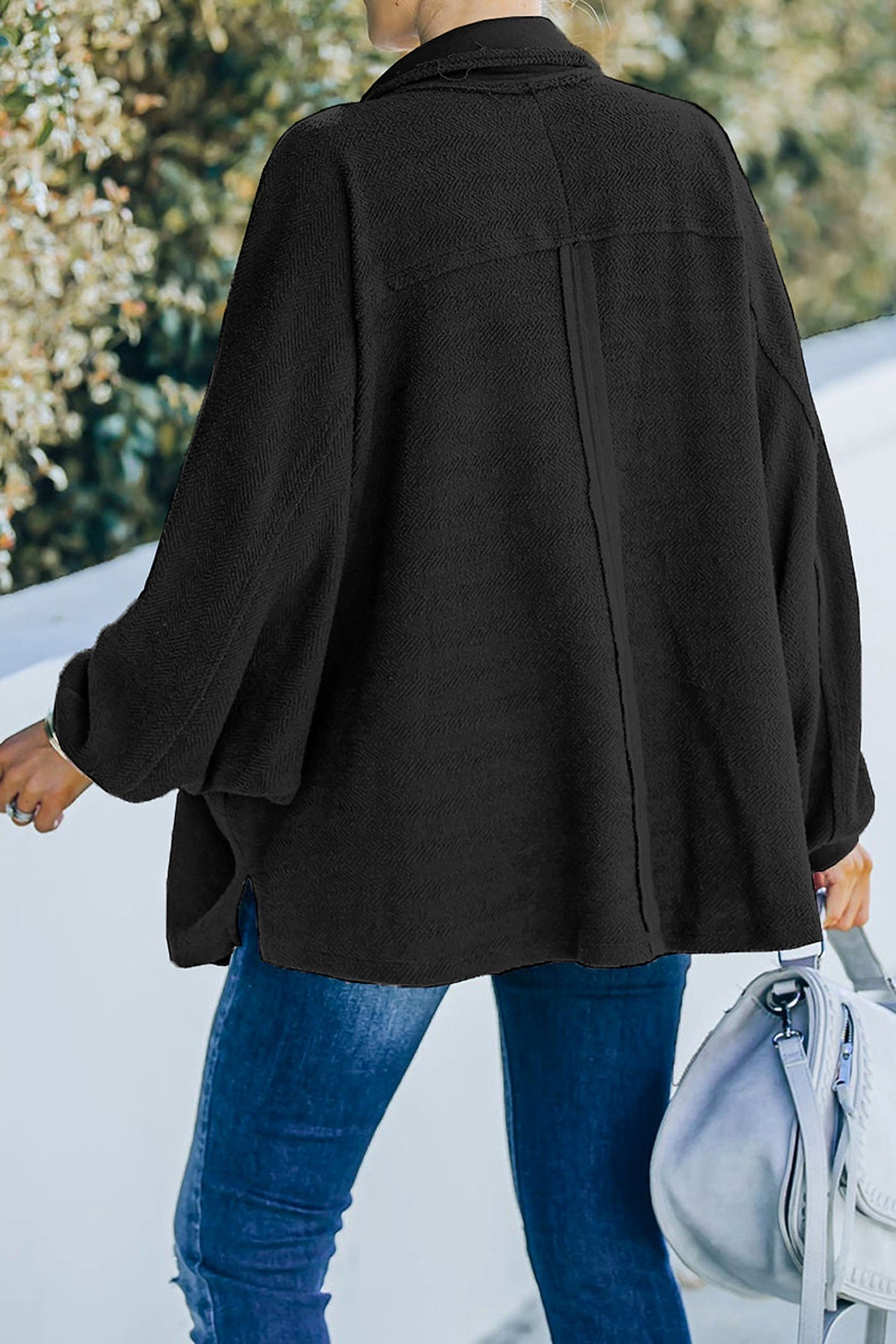 Solid Color Pullover Long Sleeve Top Women's Autumn New Button Loose Sweater Women's - enhanced image 10