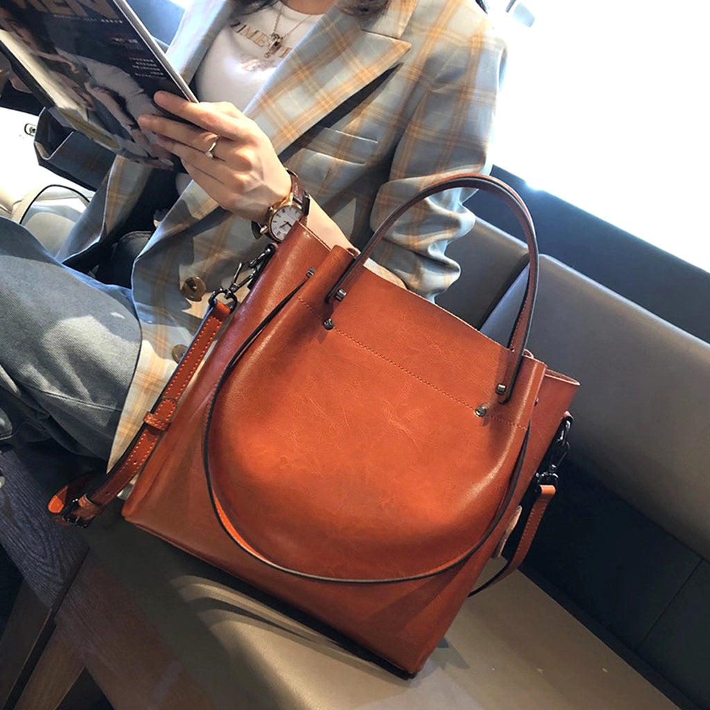 SolunaWeave™ – Heritage Luxe Leather Tote - enhanced image 10