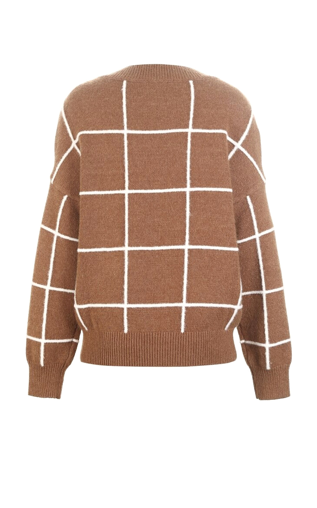 Spring new pattern check V-neck short sweater women - enhanced image 10
