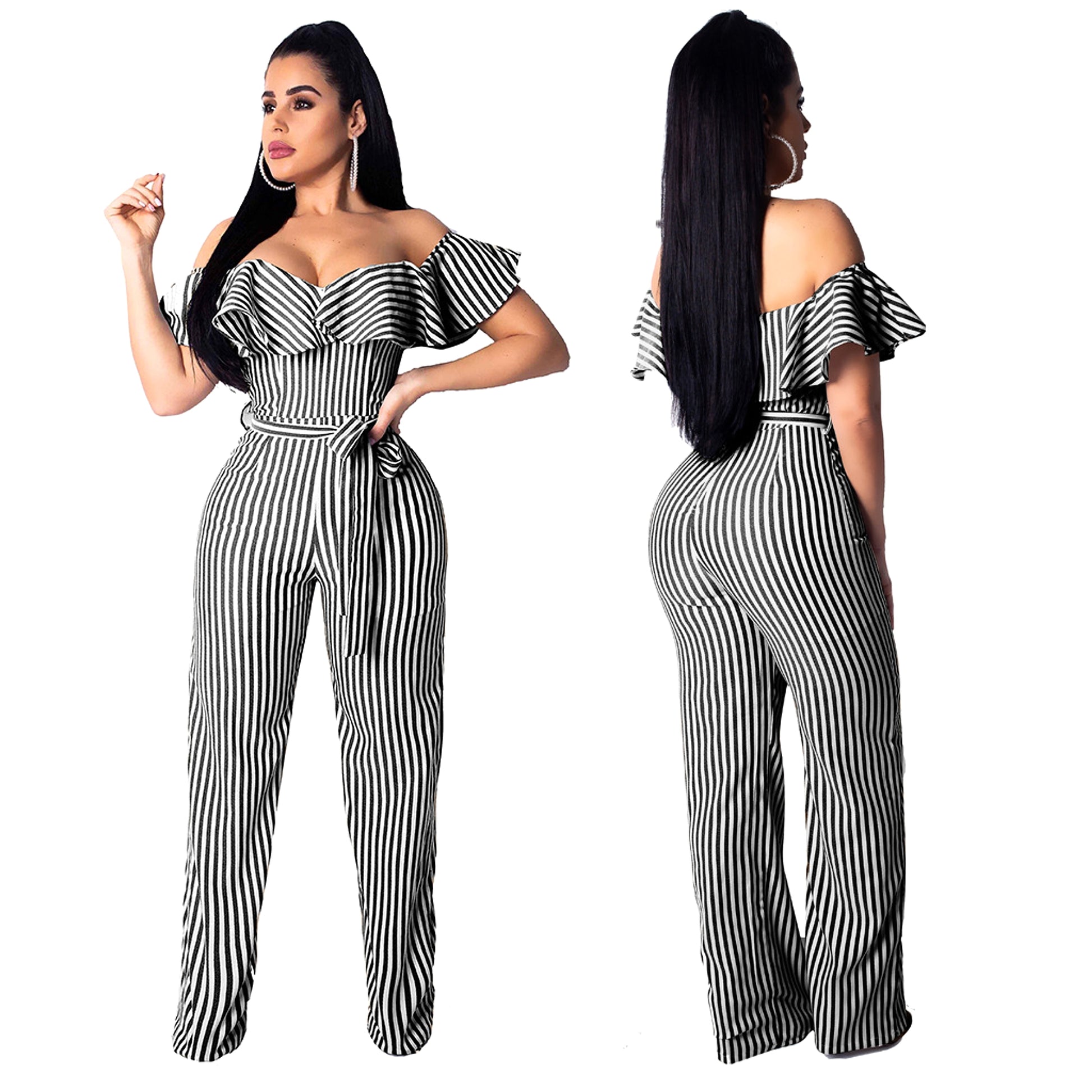 striped jumpsuit - enhanced image 10
