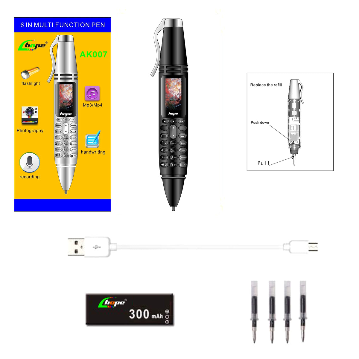 The New AK007 Ultra-small Mini Bluetooth Phone Multi-language Accessories - enhanced image 10