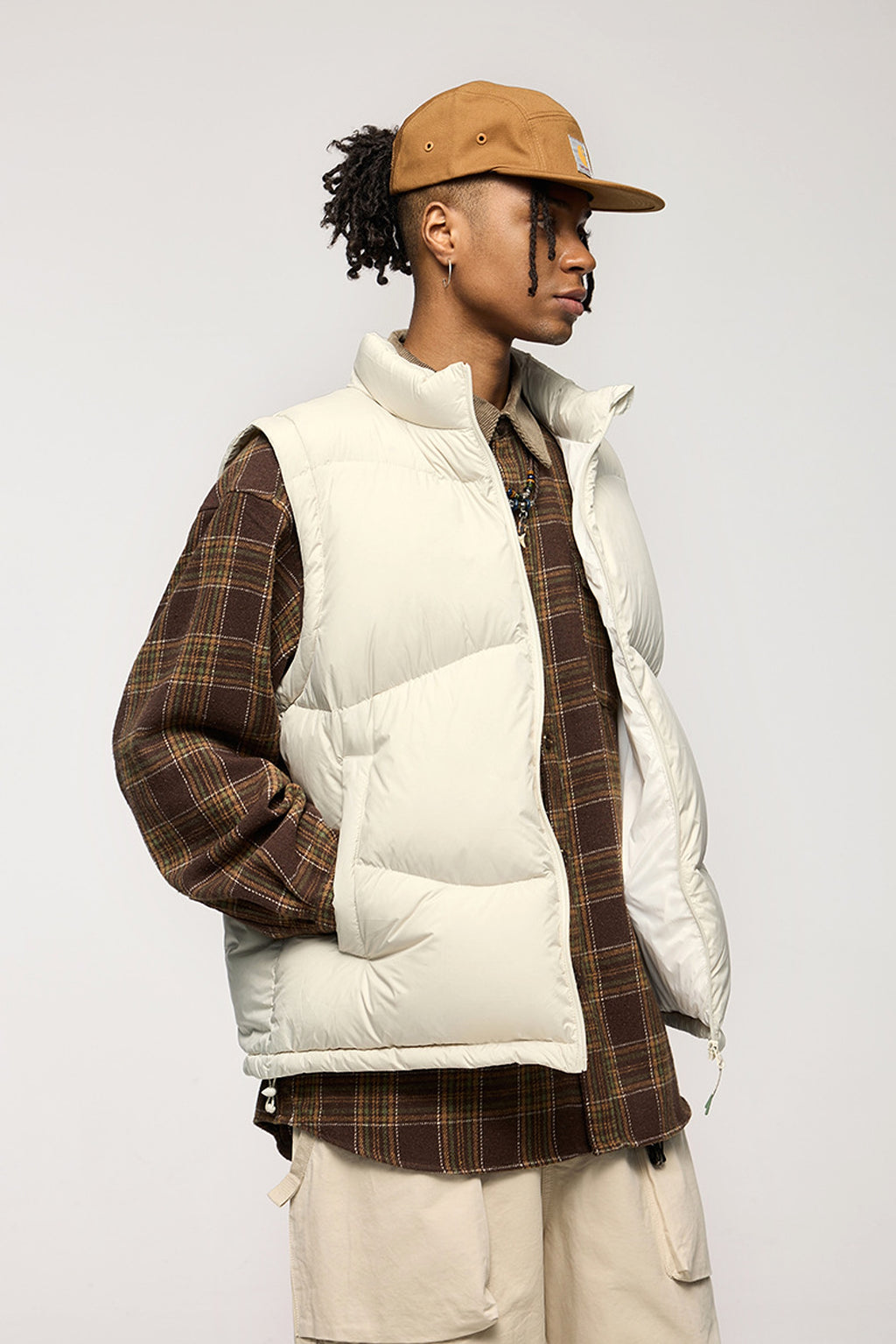 Thin And Portable Puff Down Vest White Duck Down Warm Vest Coat - enhanced image 10