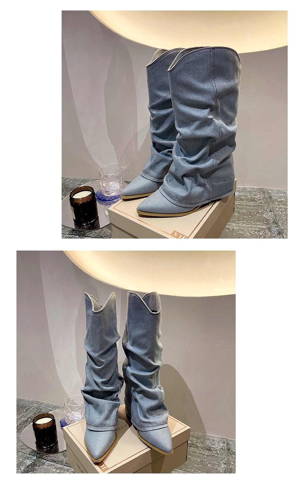 Velvexa™ – High Heel Denim Stretch Boots - enhanced image 10
