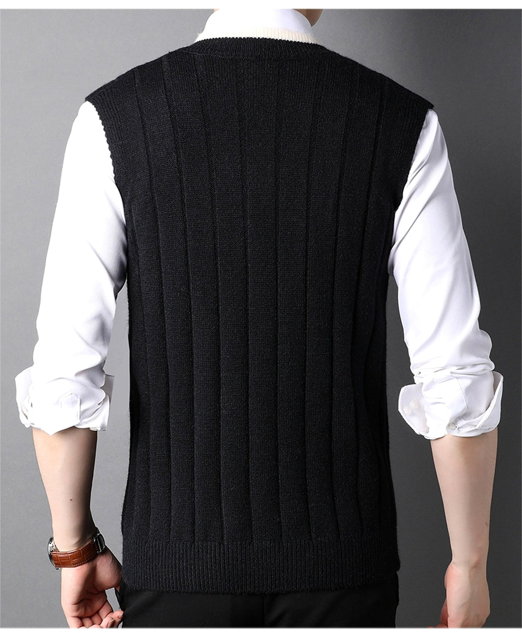 Vest Men's Sleeveless Thermal Sweater - enhanced image 10