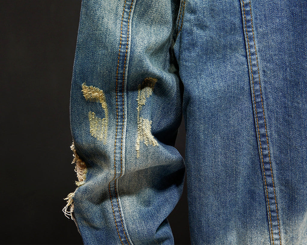 A.1 Washed Denim Jacket Tops Outerwear Men - enhanced image 10