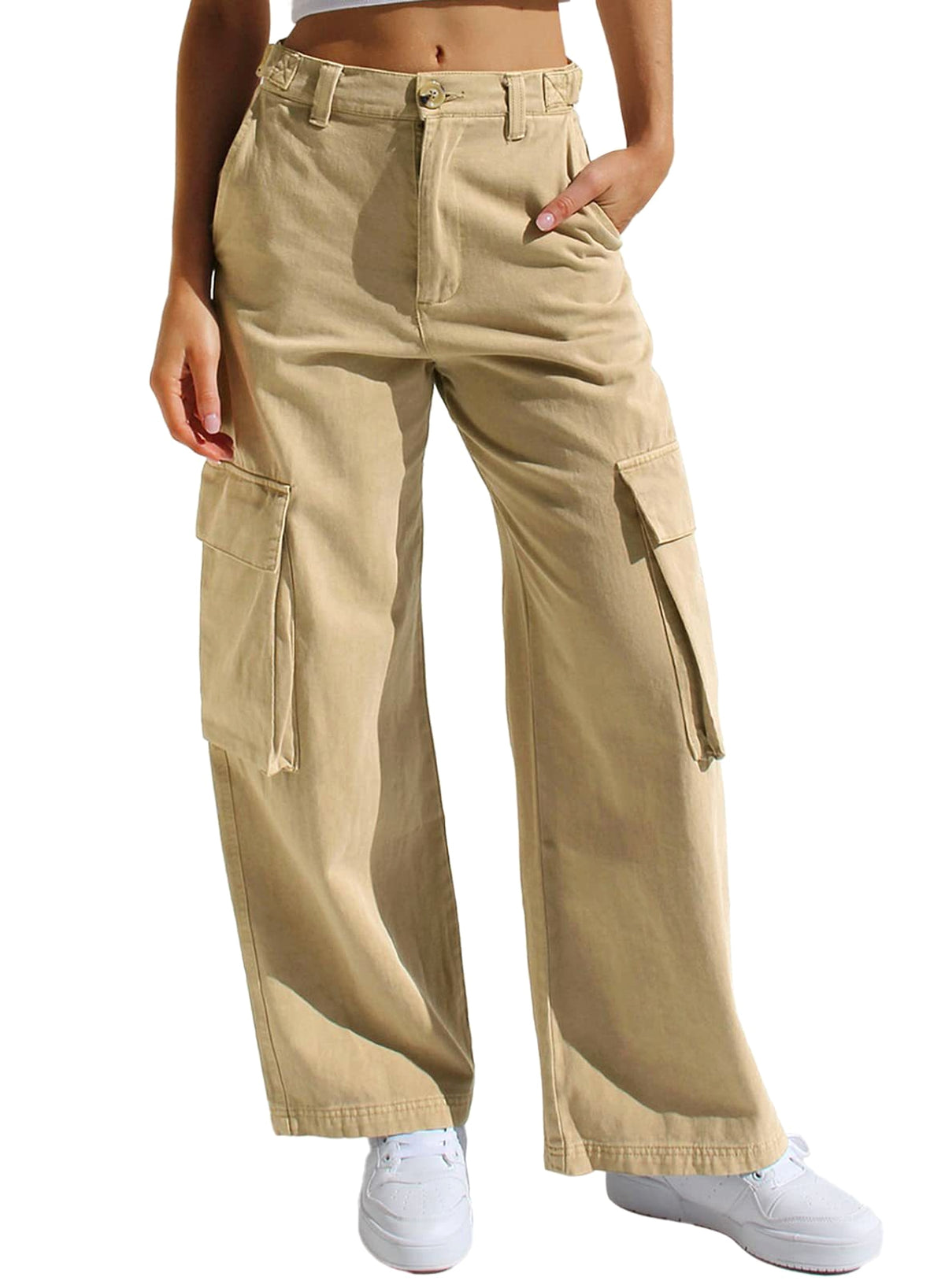Women's Multi-pocket Loose Casual Denim Trousers Jeans - enhanced image 10