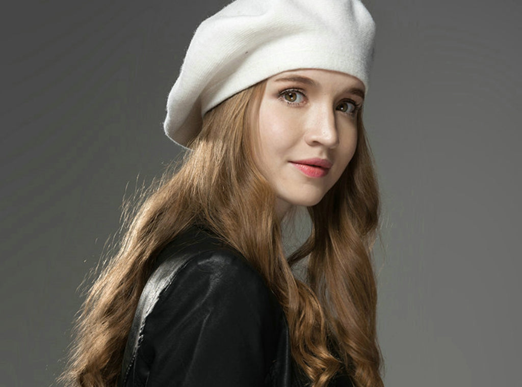 Wool warm beret hat cap - enhanced image 10