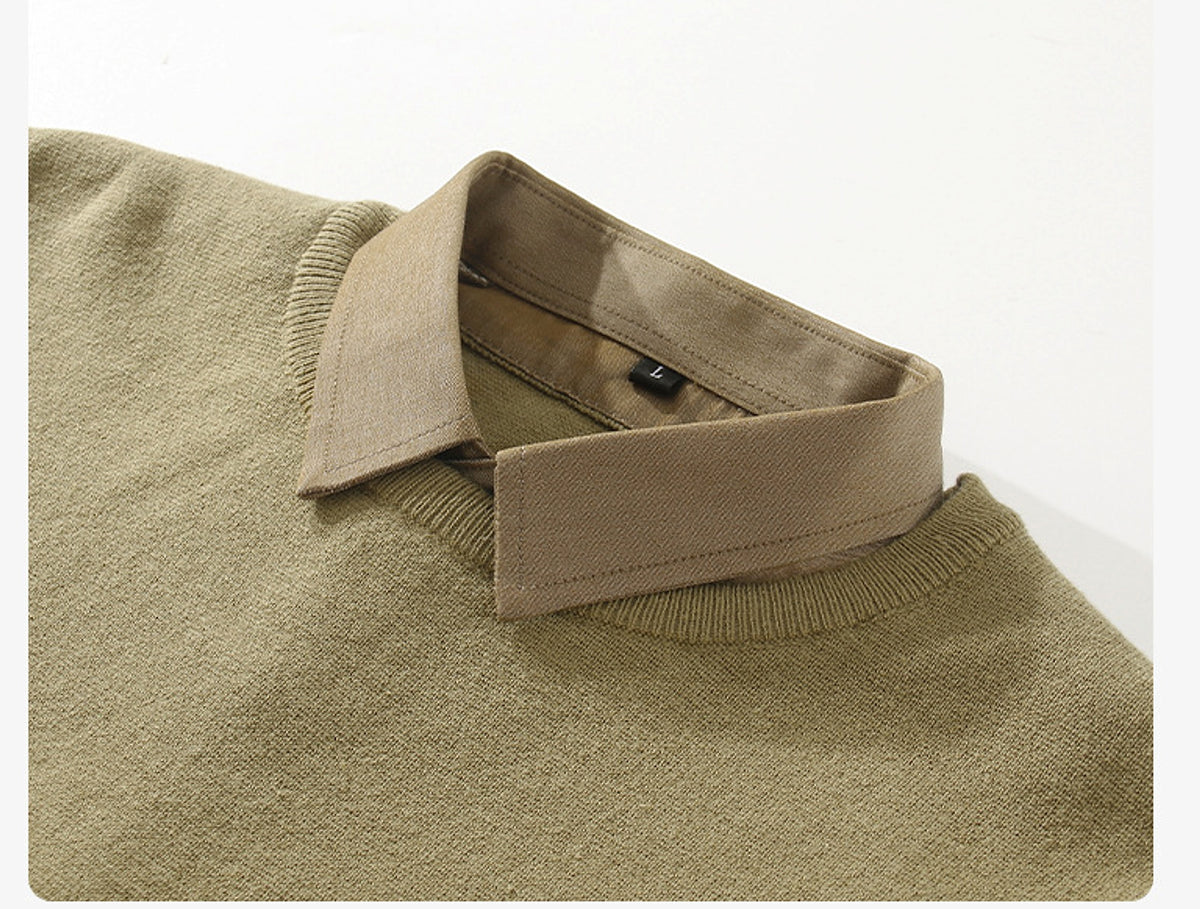 Youth Simple Everyday Fake Pocket Decorated Sweater Men - enhanced image 10