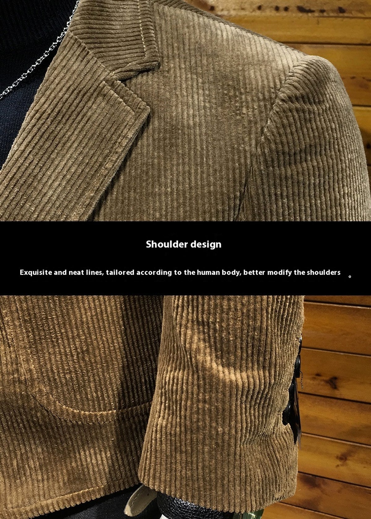 25 Edition – Men’s Slim Fit Corduroy Business Blazer - enhanced image 11