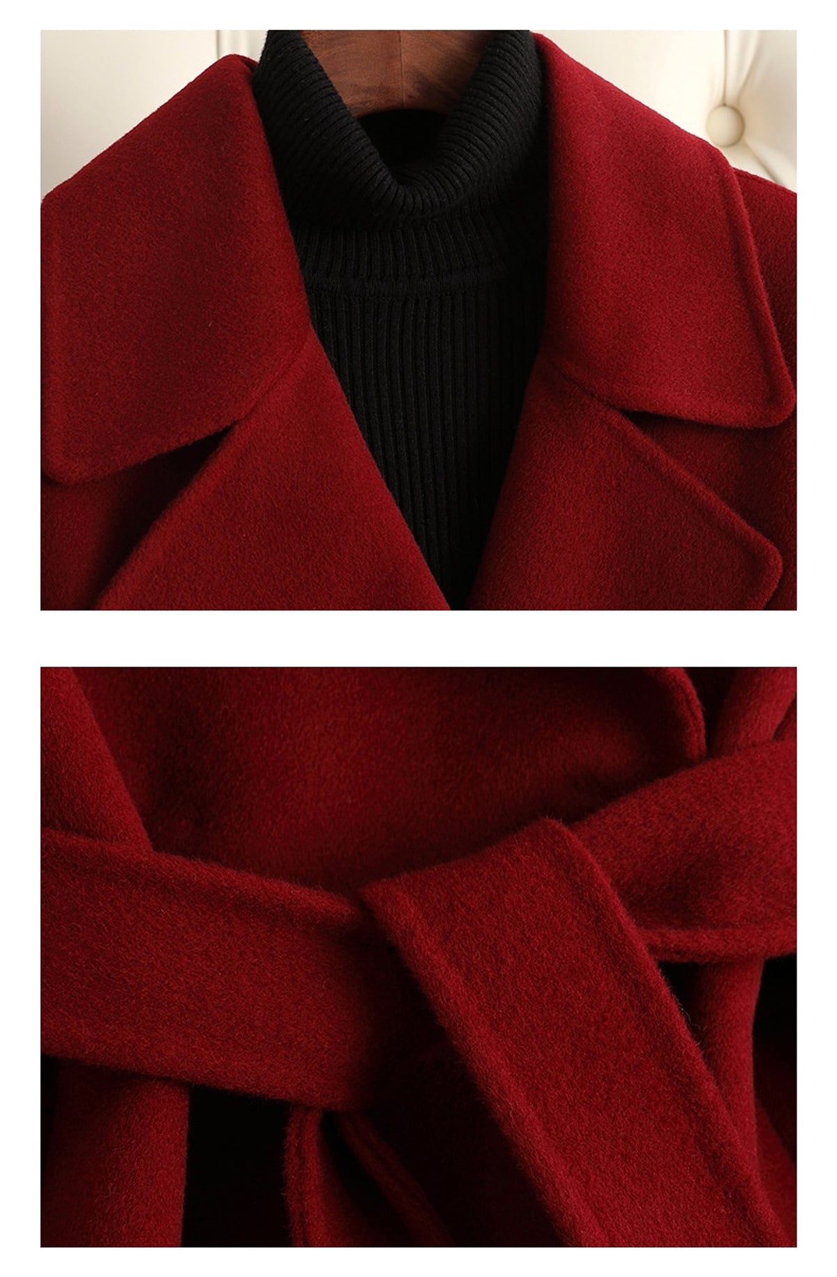 Autumn & Winter Temperament Korean Wool Coat for Women – Elegant & Slim Fit - enhanced image 11