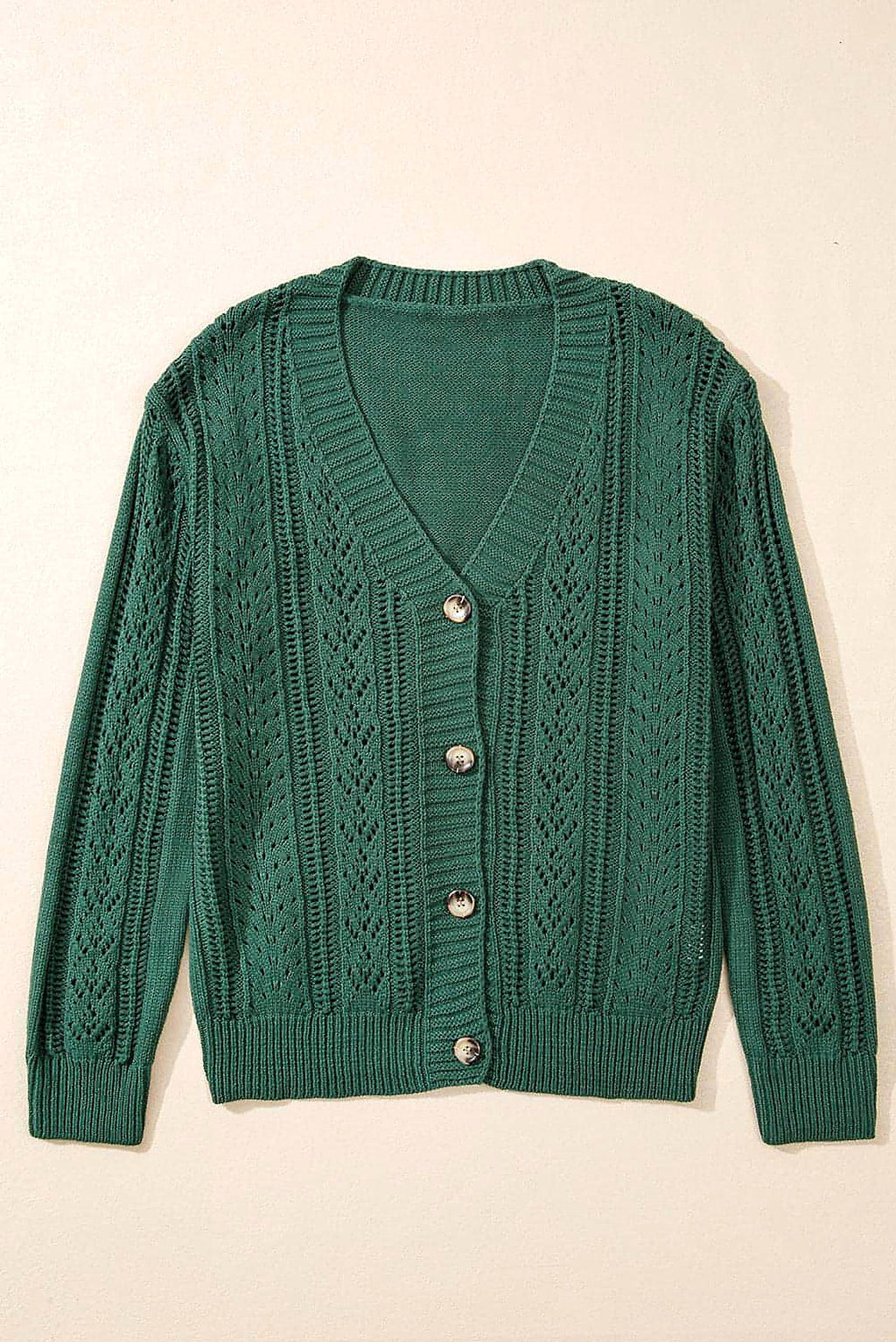 Canton Open Knit Drop Shoulder Sweater Cardigan - enhanced image 11