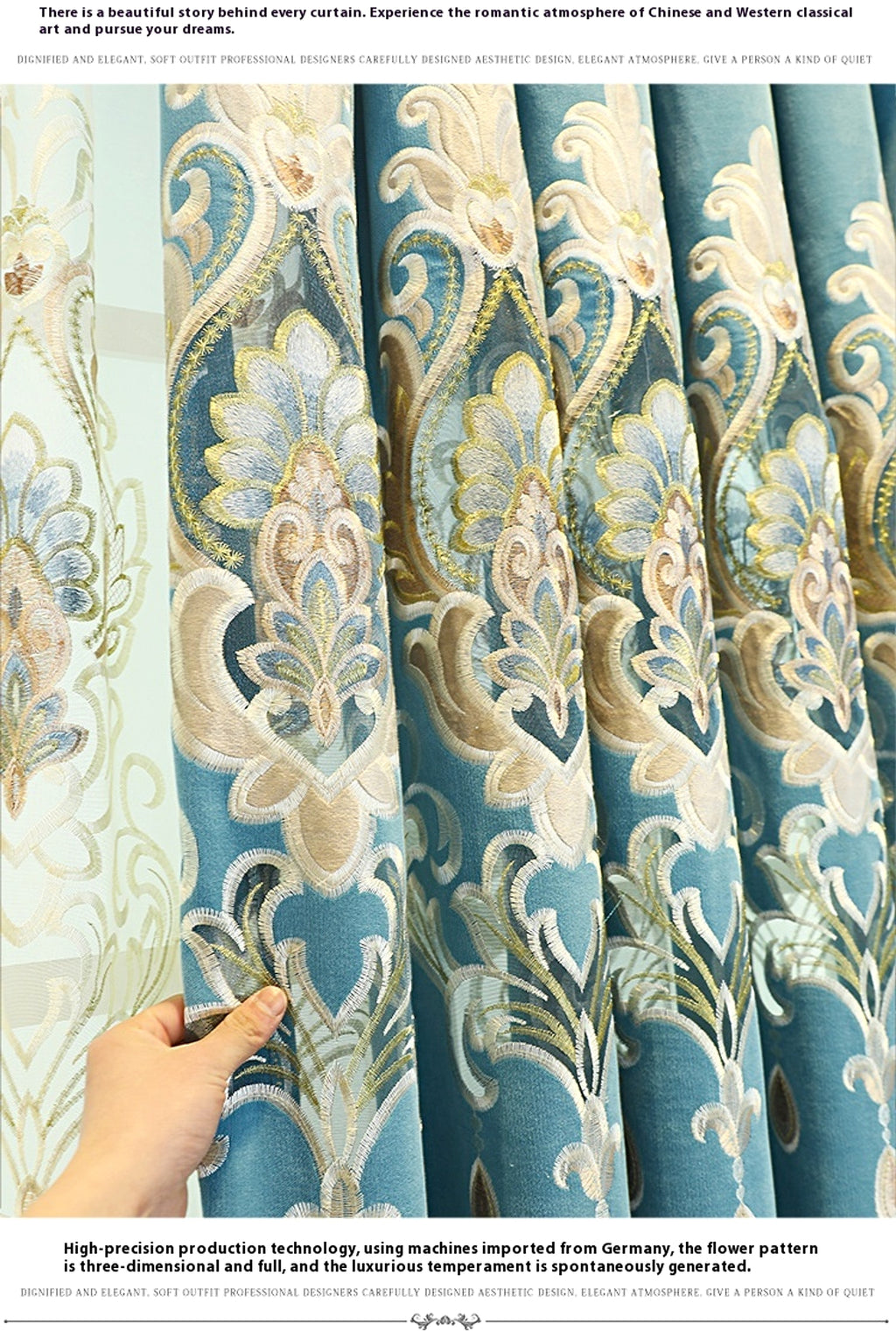 Cieloro™ – European Style Hollow Flower Embroidered Curtain - enhanced image 11
