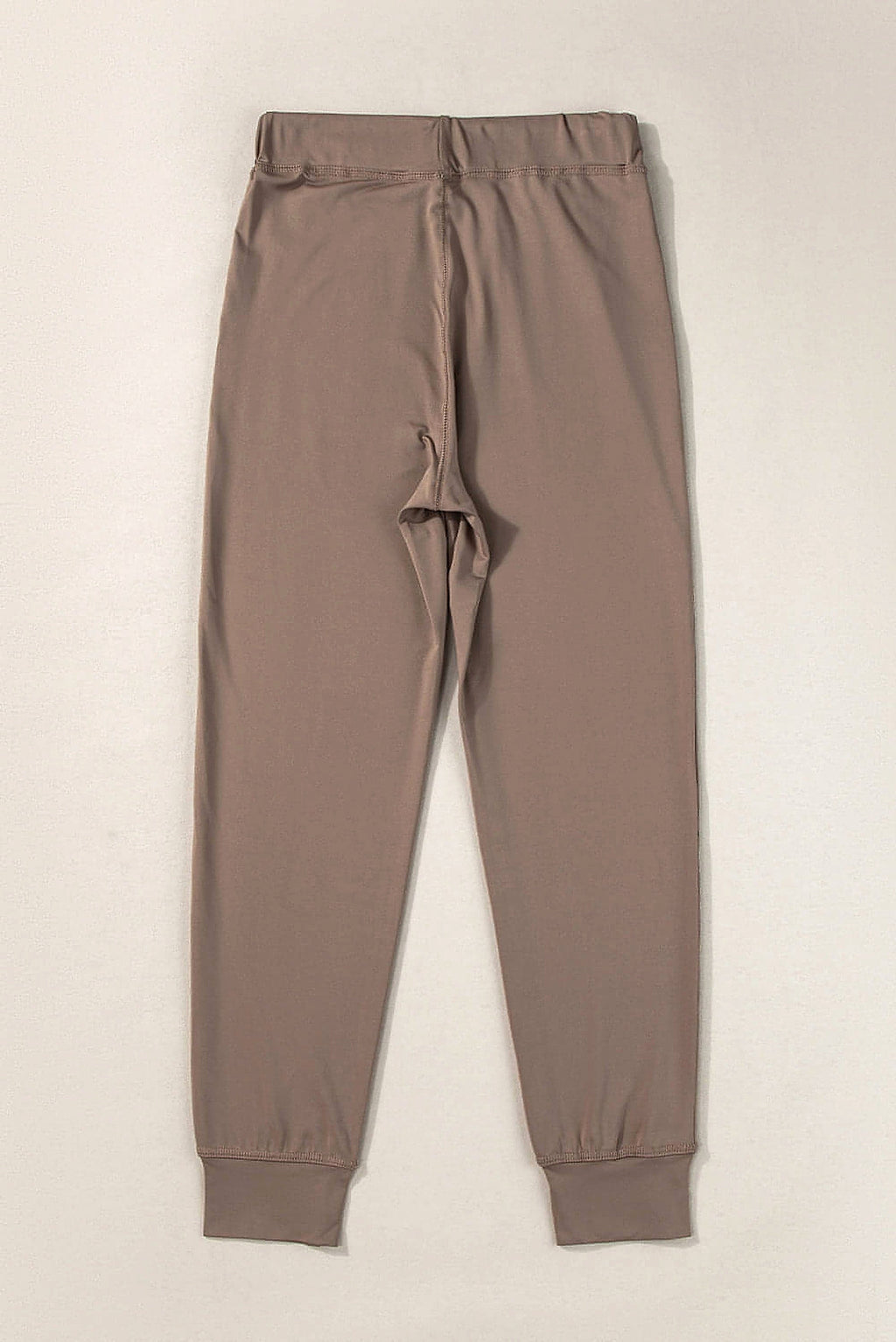 Dark Brown Drawstring Waist Pocketed Joggers - enhanced image 11