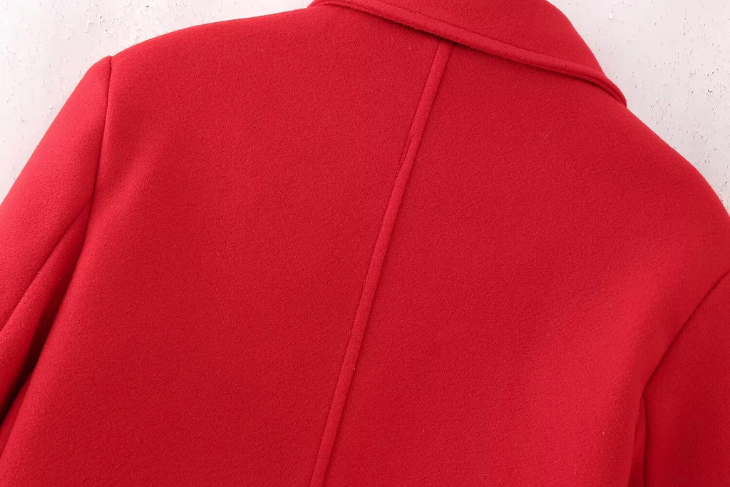 Double-Breasted Long Red Overcoat – Haute Edition 25 - enhanced image 11