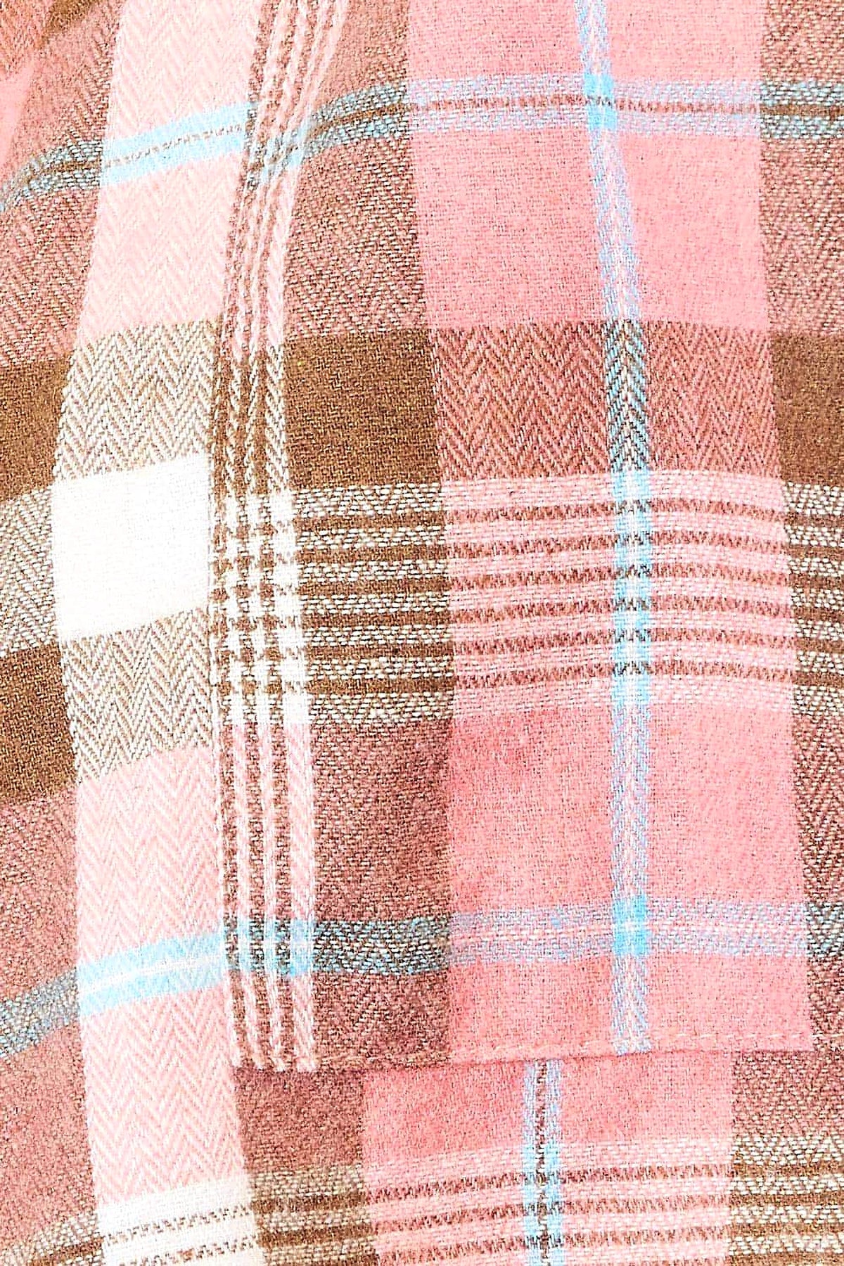 Double Take Plaid Collared Neck Long Sleeve Button-Up Shirt - enhanced image 11