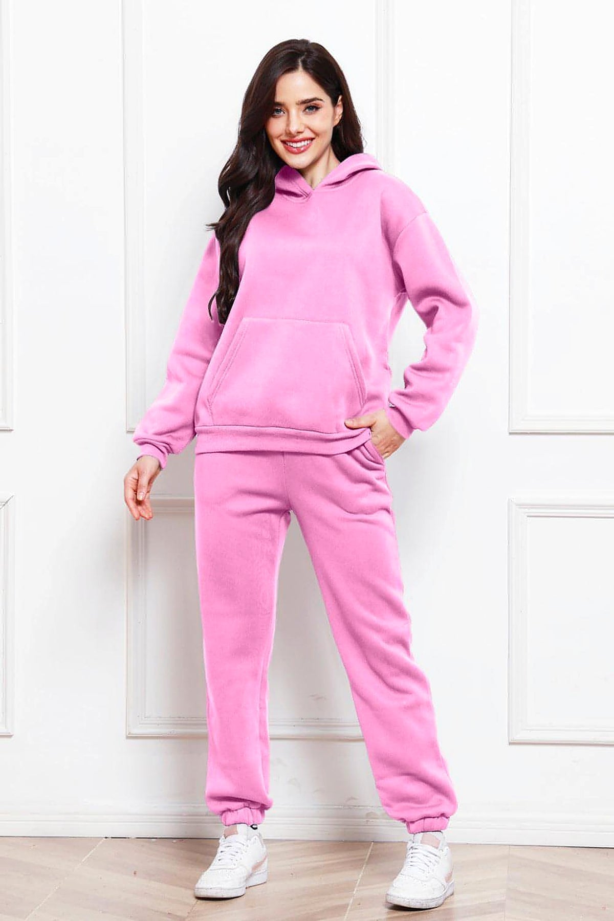 Drop Shoulder Long Sleeve Hoodie and Pants Set - enhanced image 11