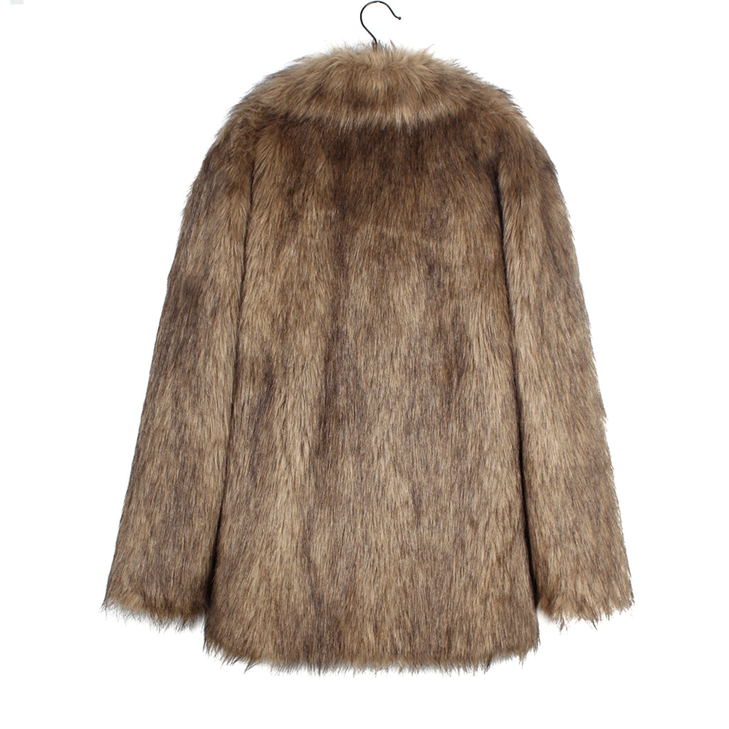 Men's Lapel Short Faux Fur Jacket – Luxurious Warmth & Style - enhanced image 11