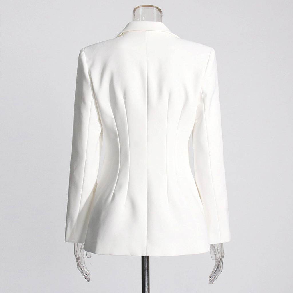 Fashion Slim Fit Patchwork Suit Jacket For Women - enhanced image 11