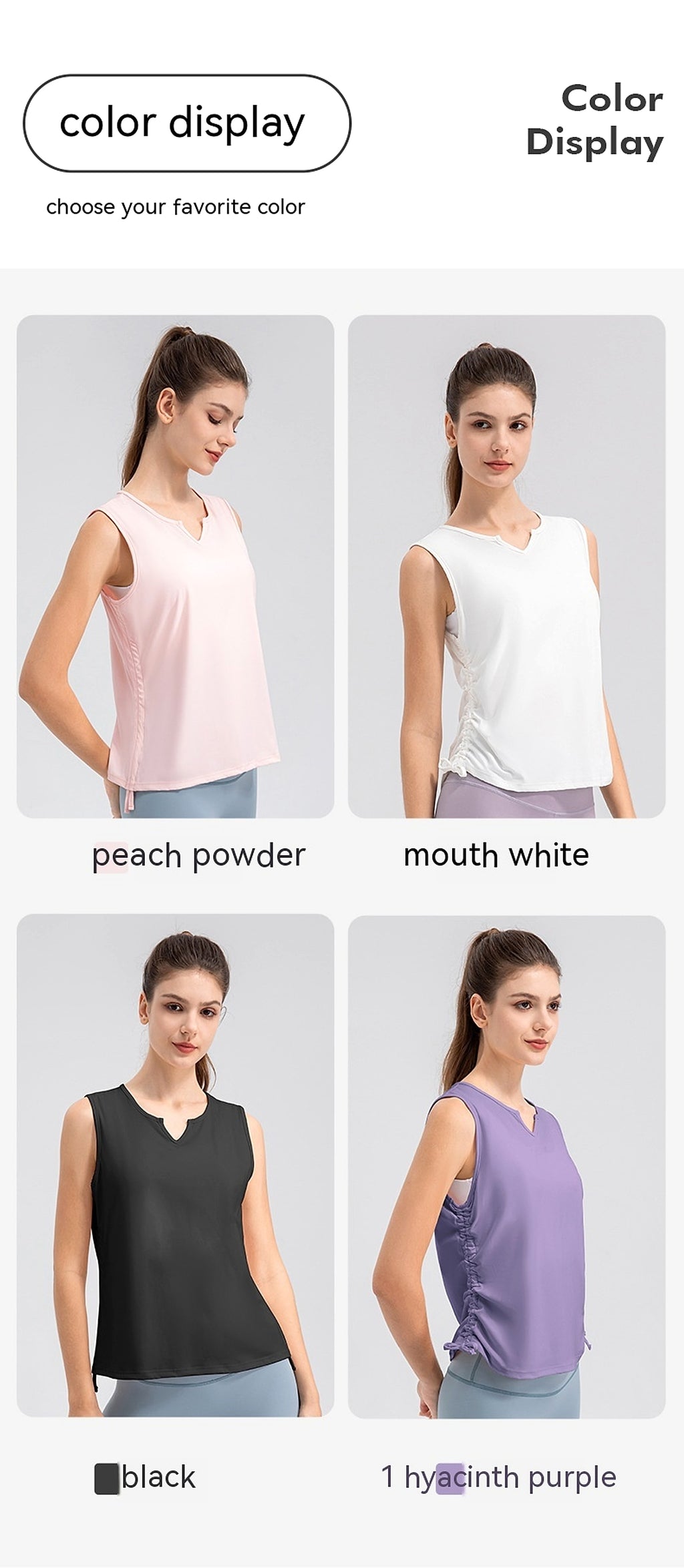 Fine Yarn Women's Summer Lightweight Breathable Yoga Vest - enhanced image 11