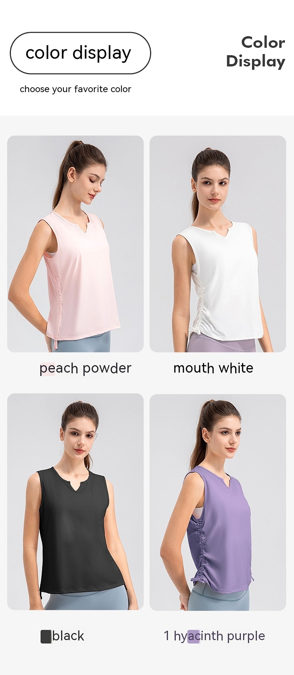 Fine Yarn Women's Summer Lightweight Breathable Yoga Vest - enhanced image 11