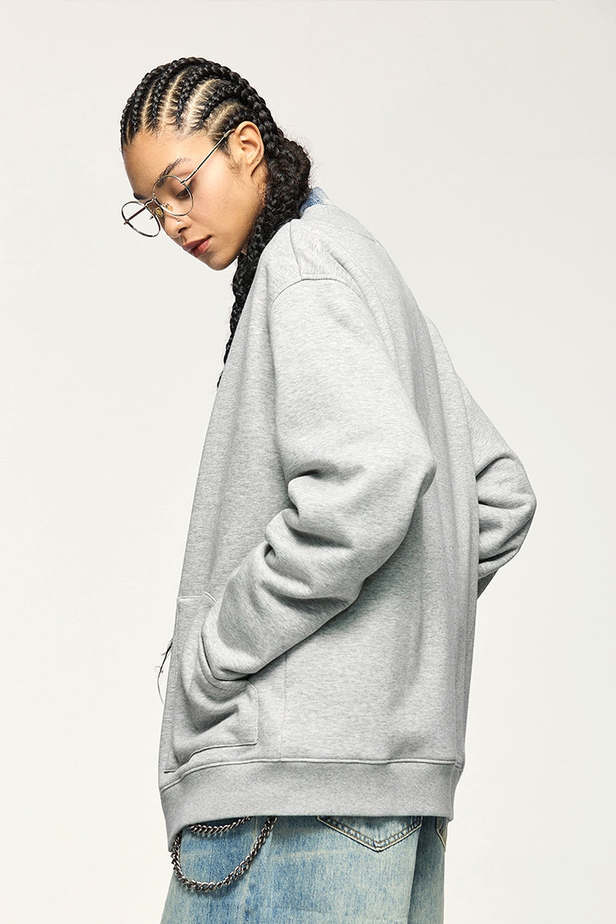 Flame Single-layer Fleece-lined Cardigan Coat Loose-fitting Casual Pullover - enhanced image 11
