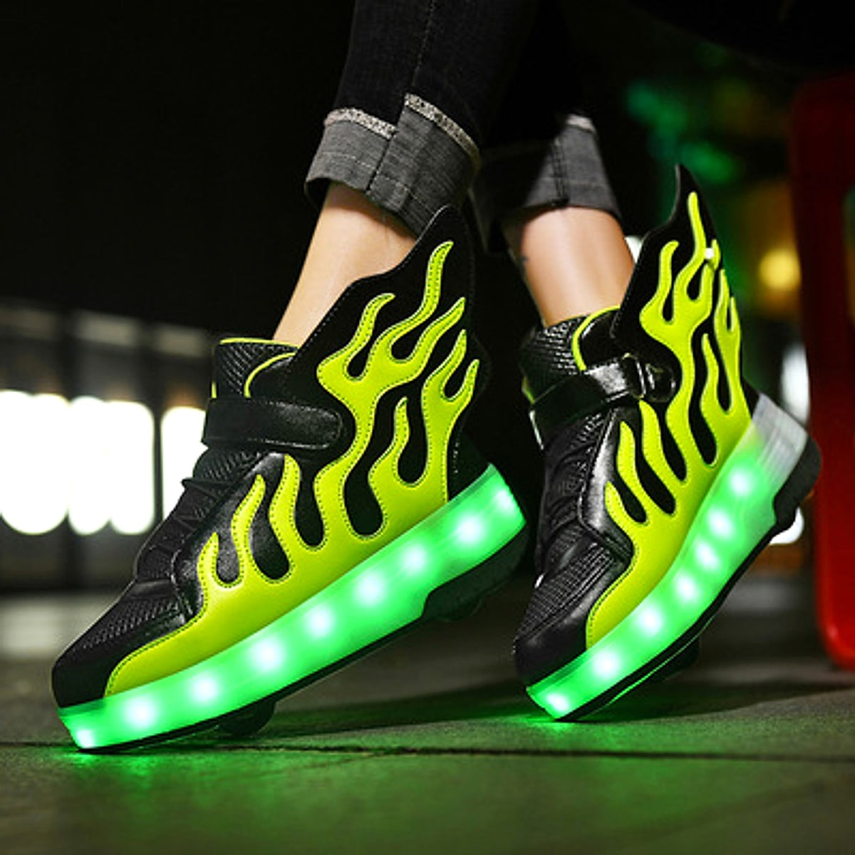 Heelys LED Luminous Rechargeable Lightweight Roller Shoes Two-wheeled Boys And Girls Light Shoes Wheel Shoes - enhanced image 11