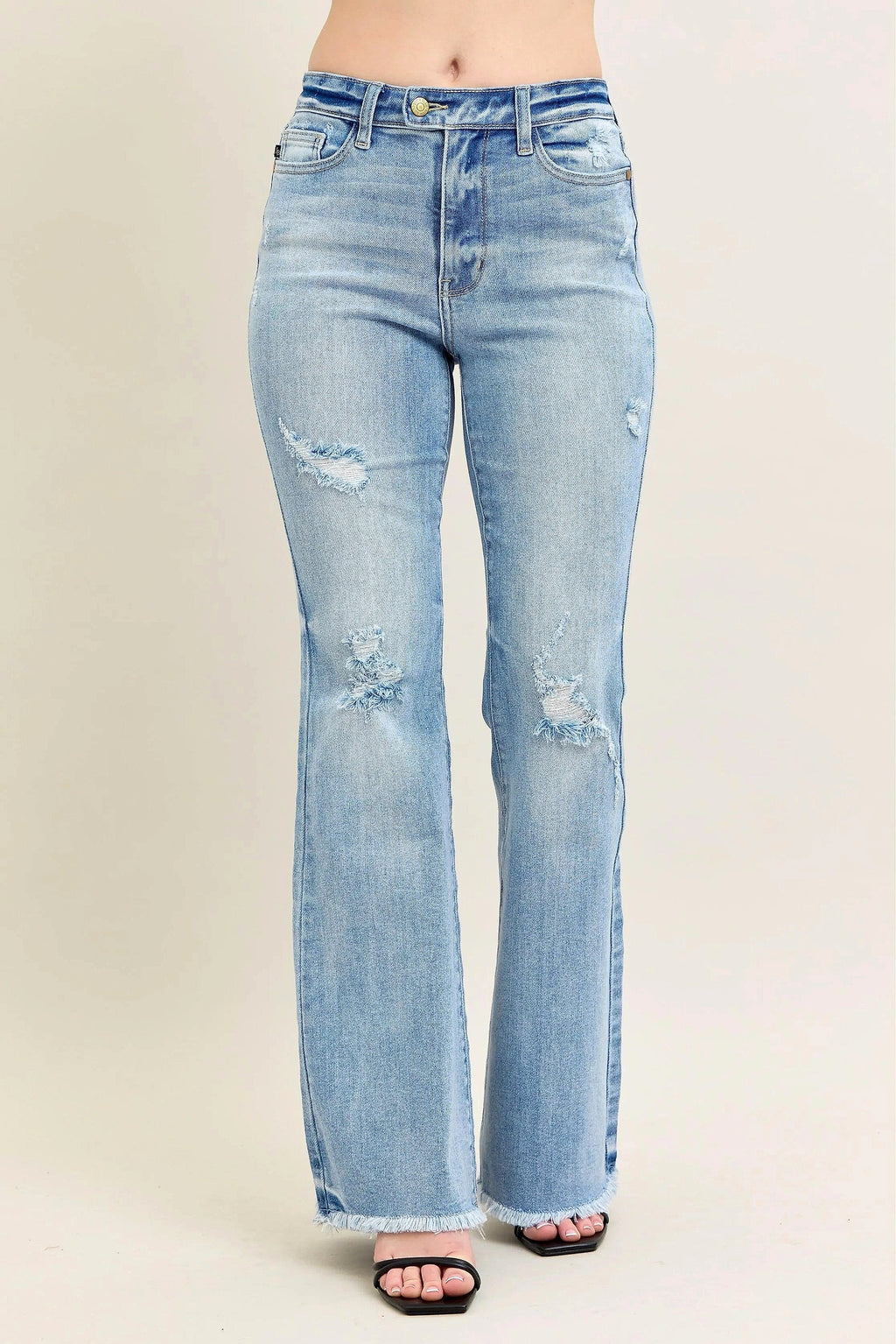 Judy Blue Full Size Hw Flare Jeans W/ Shield Pockets Plus Size - enhanced image 11