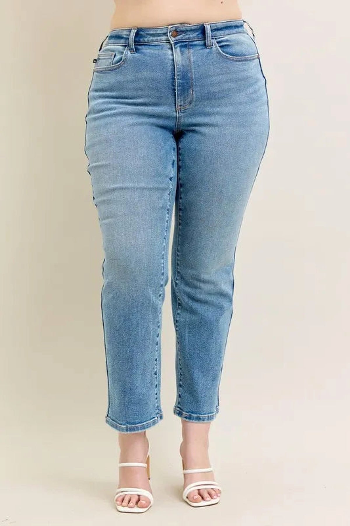 Judy Blue Full Size Hw Vintage Straight Jeans Plus Size - enhanced image 11