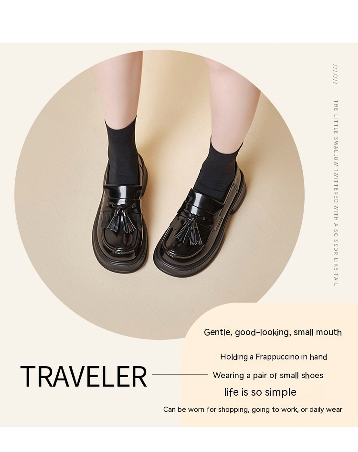 Ladies Tassel Japanese Leisure Small Leather Shoes Women - enhanced image 11