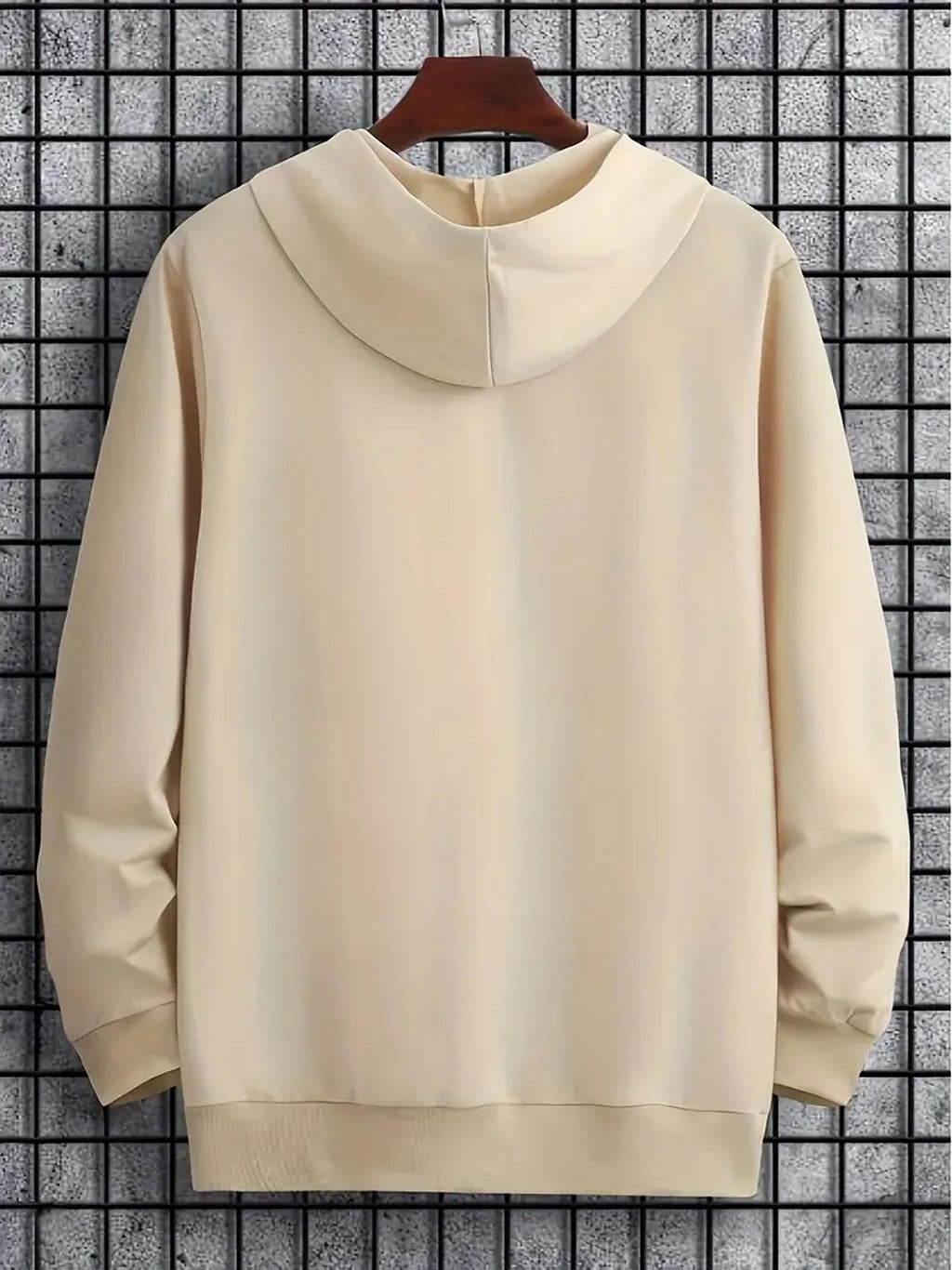 Letter Number 66 Printed Casual Hooded Pullover Sweater Mem - enhanced image 11