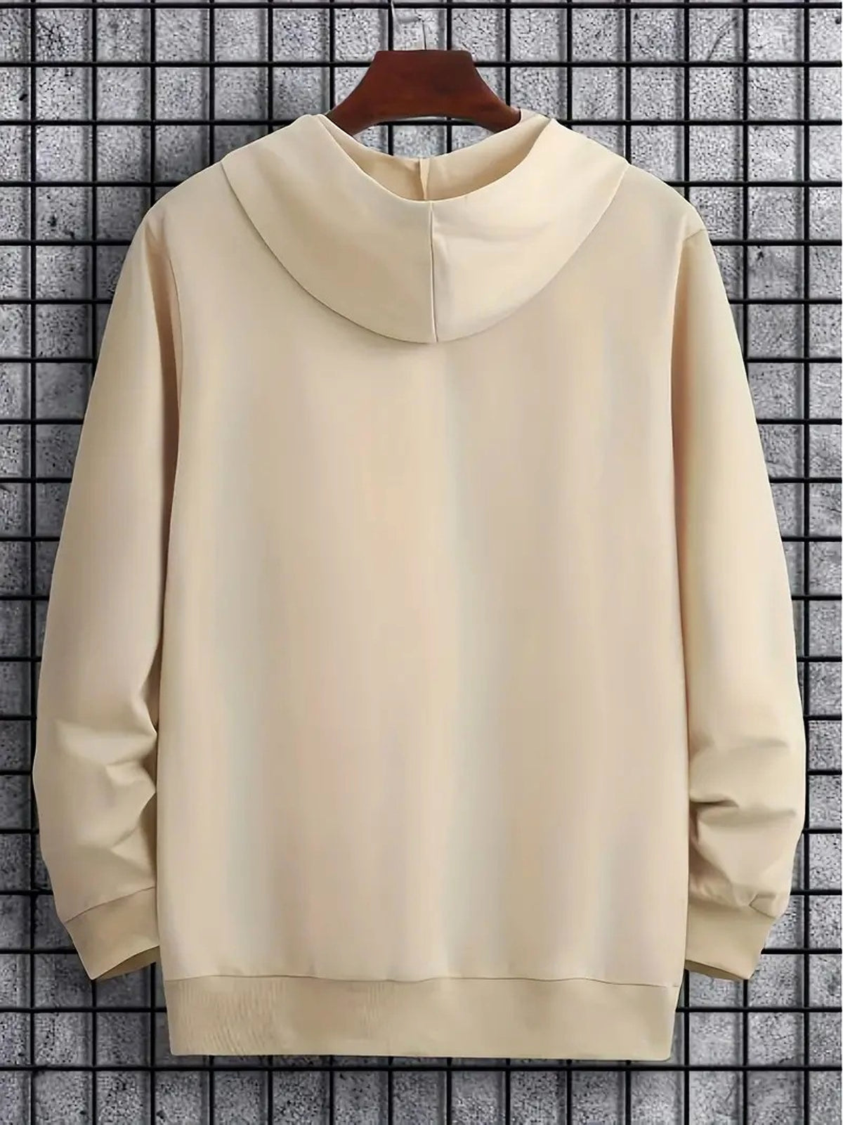 Letter Number 66 Printed Casual Hooded Pullover Sweater Mem - enhanced image 11