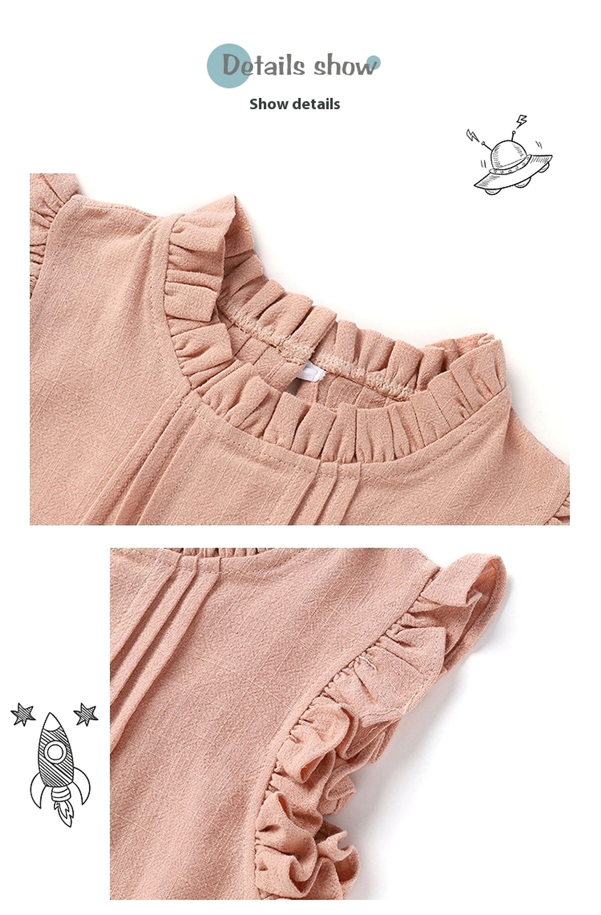 LinoNest™ – Linen Baby Romper with Soft Straps - enhanced image 11