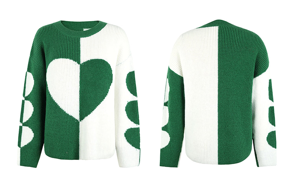 Long Sleeve Love Pattern Sweater Women - enhanced image 11