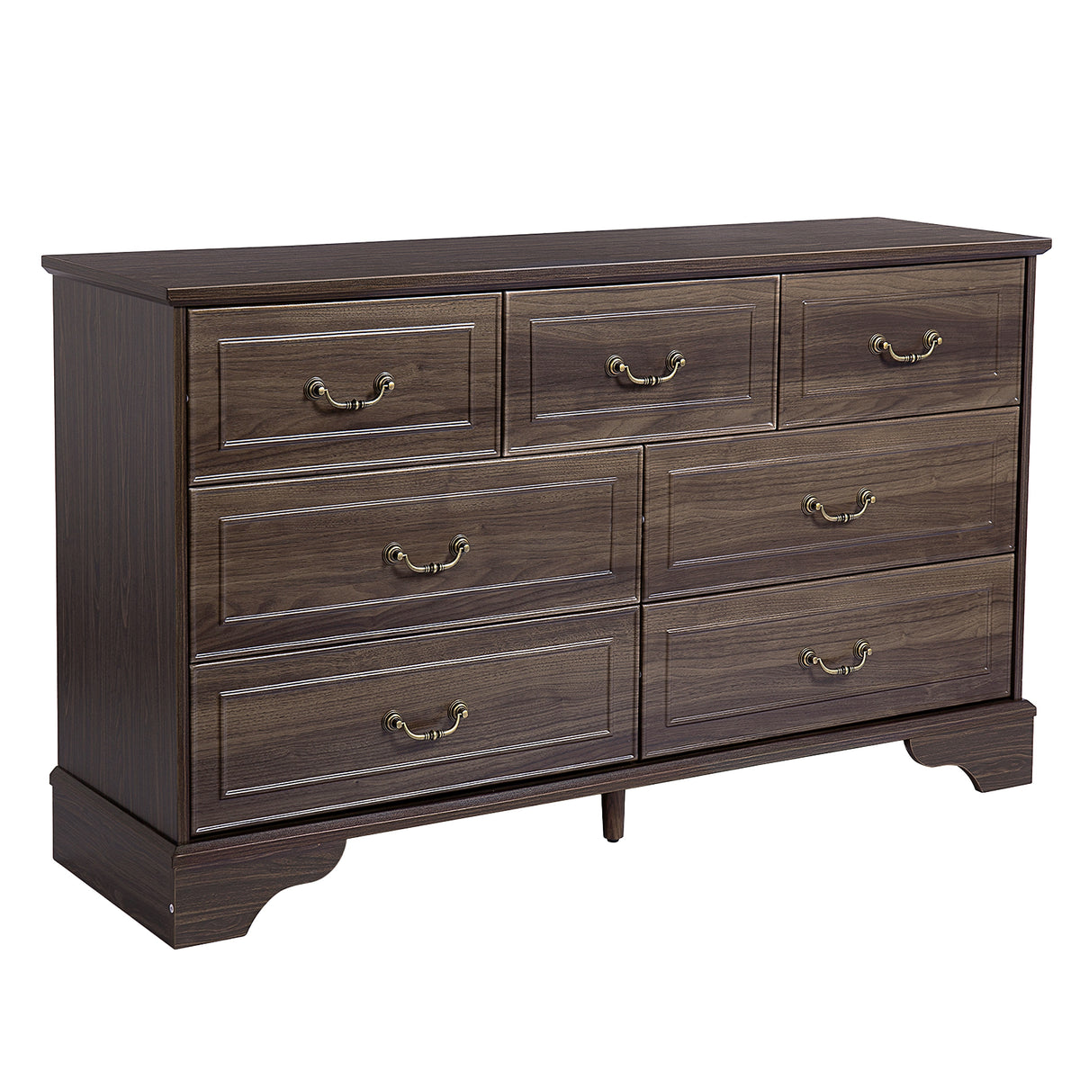 Lunelux™ – 7-Drawer Chest of Drawers (P2 MDF, Walnut Finish) - enhanced image 11