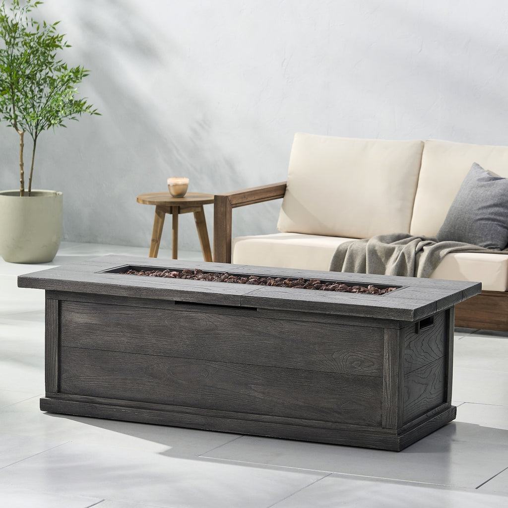 LuneluX_Home – Outdoor LuxeFire Table (Grey Finish, 50K Flame) - enhanced image 11