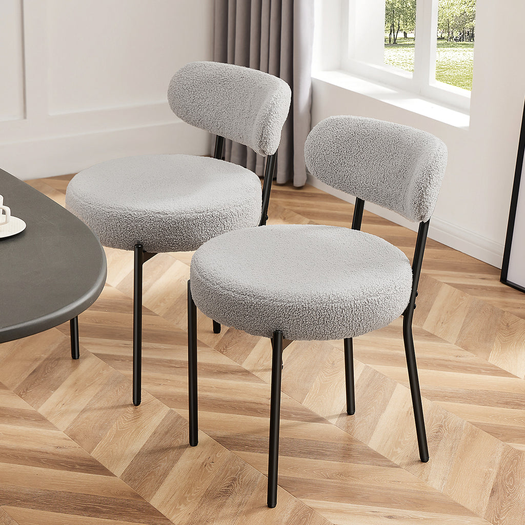LuneluX_Home – Set of 2 Bouclé Dining Chairs | Nordic Edition - enhanced image 11