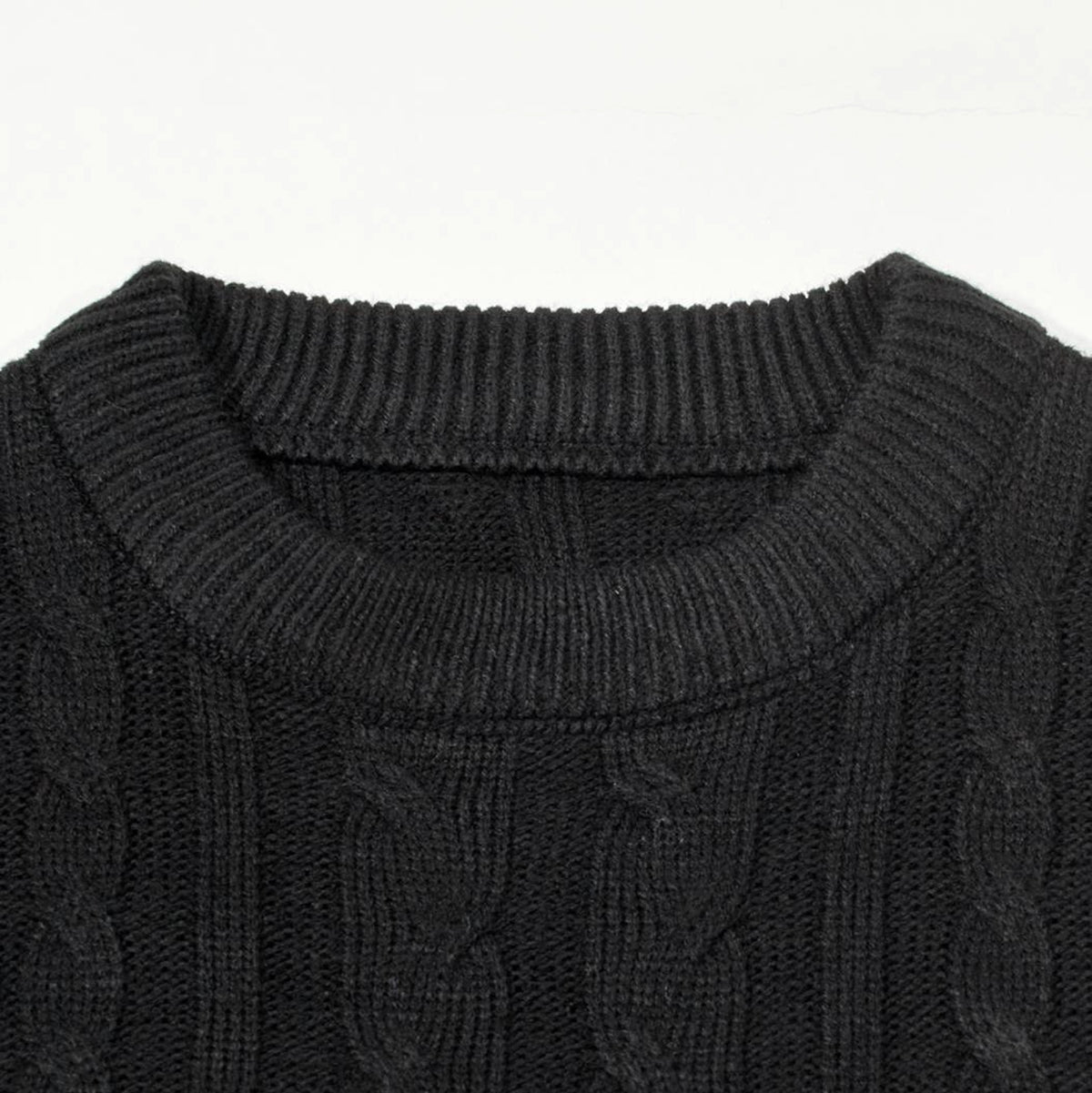 Men's Casual Color Block Long Sleeve Cable Knit Pullover Sweater - enhanced image 11