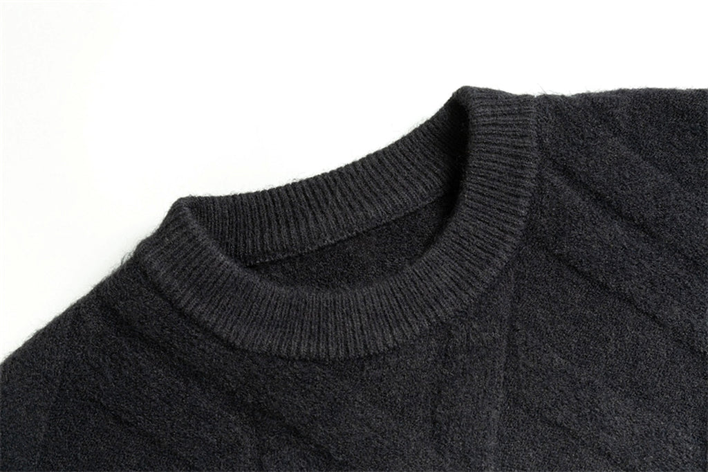 Men's Casual Retro Crew Neck Rhombus Tie-dyed Sweater - enhanced image 11