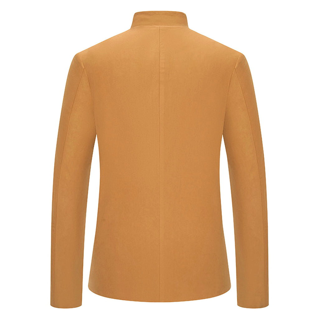UrbanEdge™ – Color Stitching Mandarin Collar Blazer - enhanced image 11