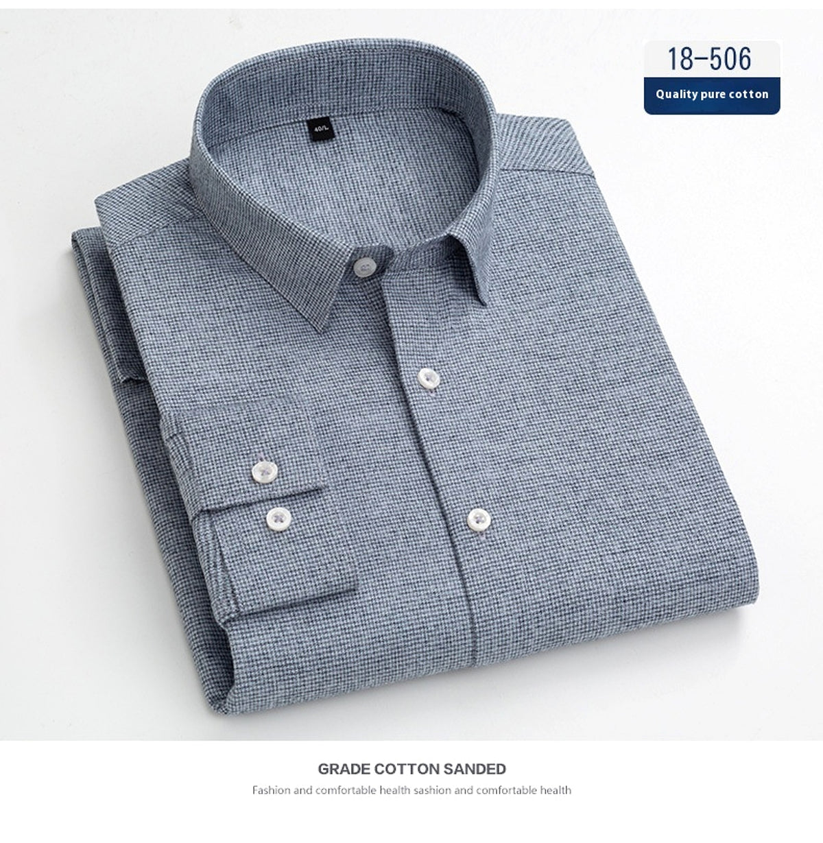 Men's Long Sleeve Solid Color Pocket Light Business DressShirt - enhanced image 11