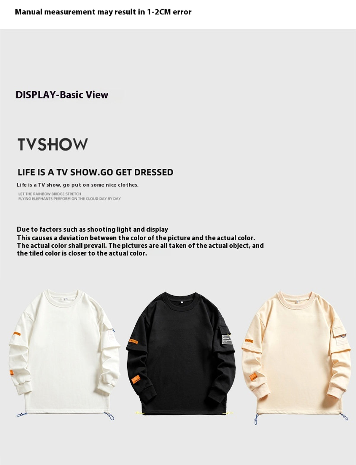 Men's Same Long Sleeve Round Neck Lazy Style Top Undershirt Sweater - enhanced image 11