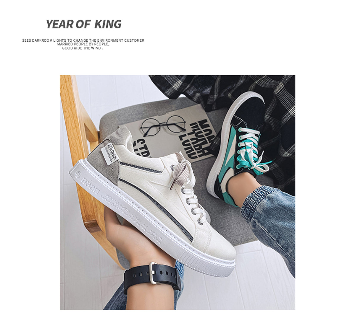 Men's Shoes Summer New Breathable Thin Sneakers Casual Low Top - enhanced image 11