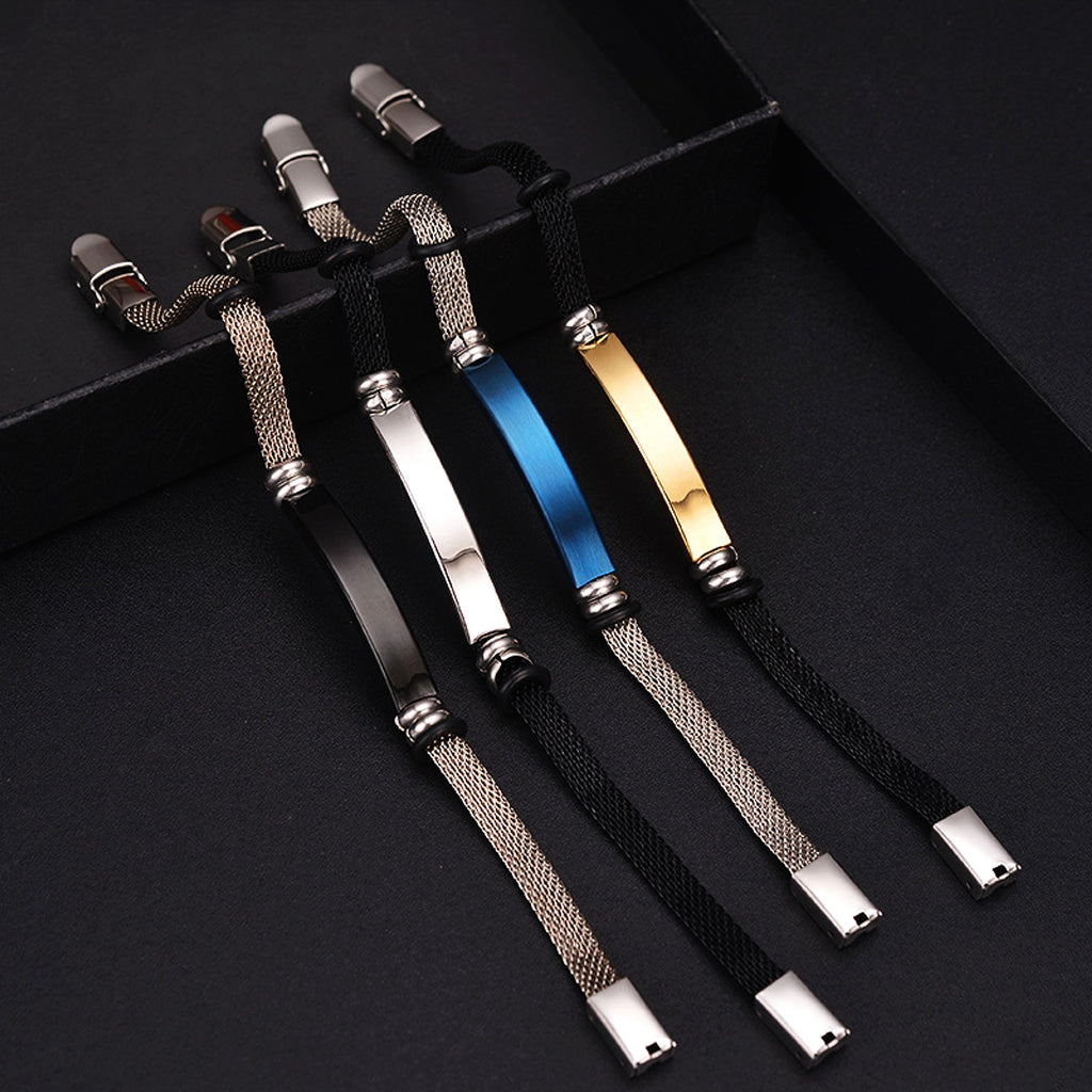 Men's Vintage Stainless Steel Bracelet - enhanced image 11