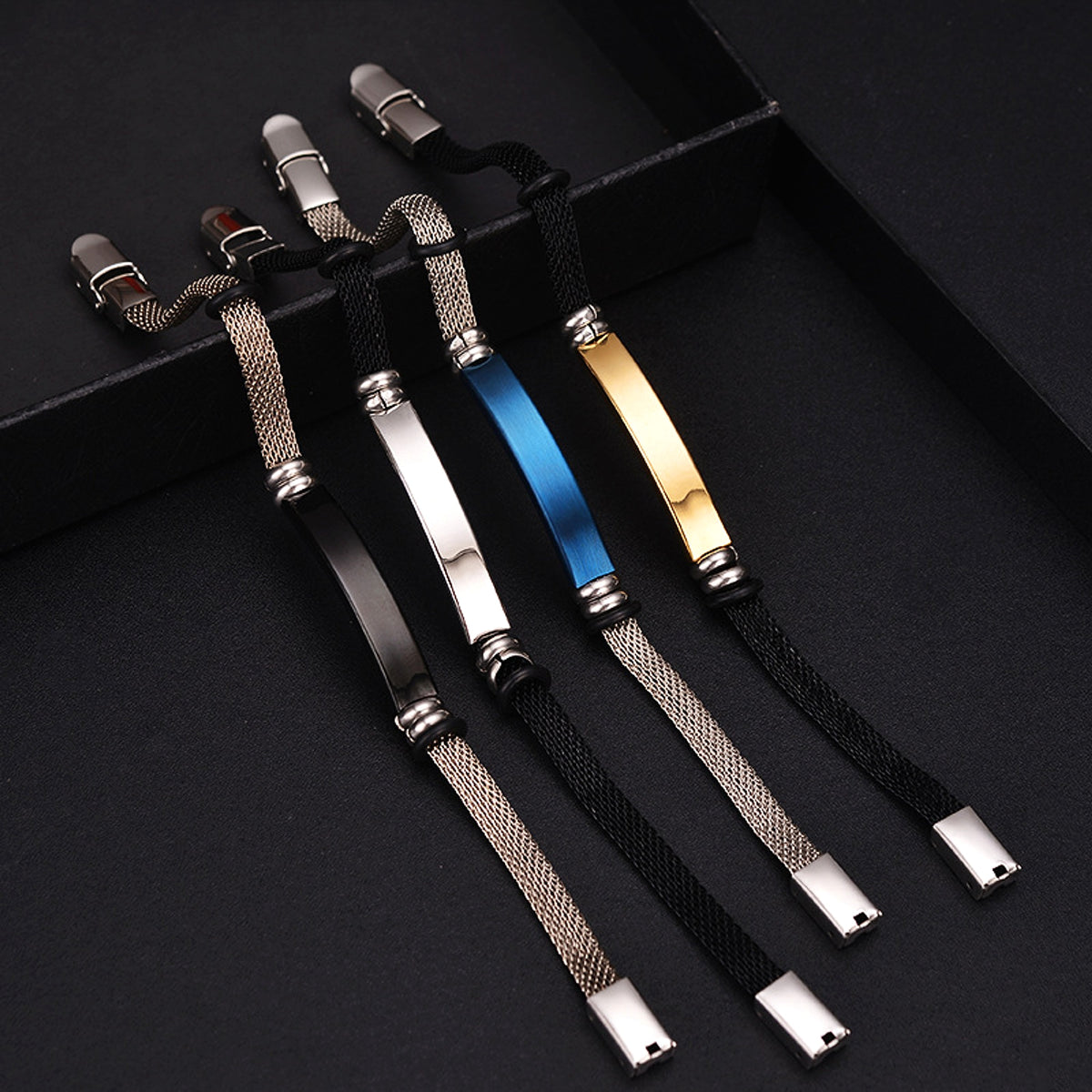Men's Vintage Stainless Steel Bracelet - enhanced image 11