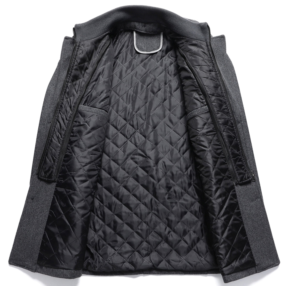 Men's Wool Woolen Thickened Overcoat Jacket - enhanced image 11