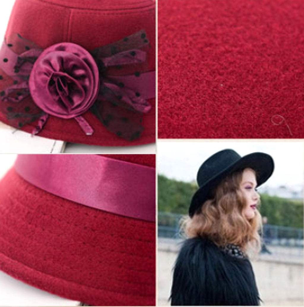 New Style Casual Ladies Big Brim Woolen Hat - enhanced image 11