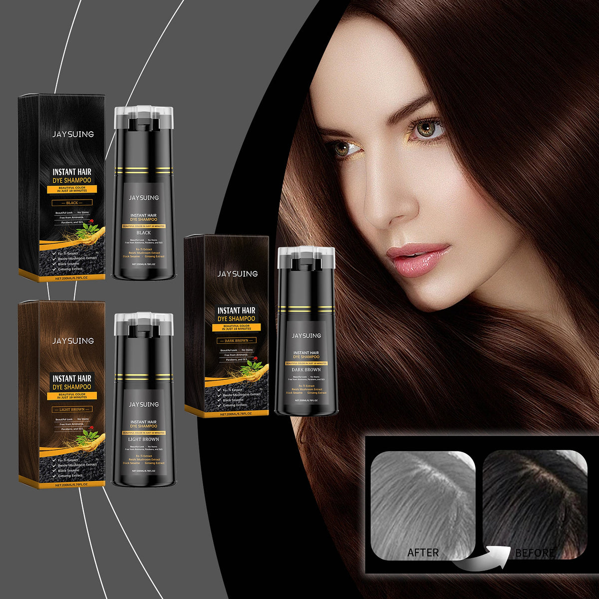 Plant Extract Color Shampoo | Gentle Dyeing with Scalp Care - enhanced image 11
