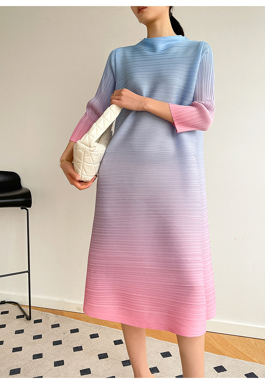 Pleated Plus Size Dress Women - enhanced image 11