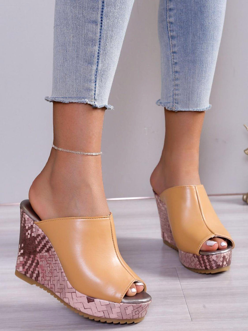 PU Leather High Heel Sandals - enhanced image 11